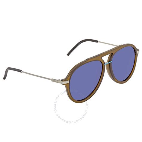 Fendi Fantastic Blue Pilot Men's Sunglasses FF M0011/S 